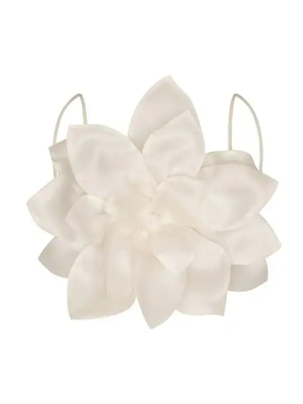 Andres Otalora Amor Eterno Floral-Appliquéd Silk Organic Crop Floral Top - XS - Picture 2 of 5